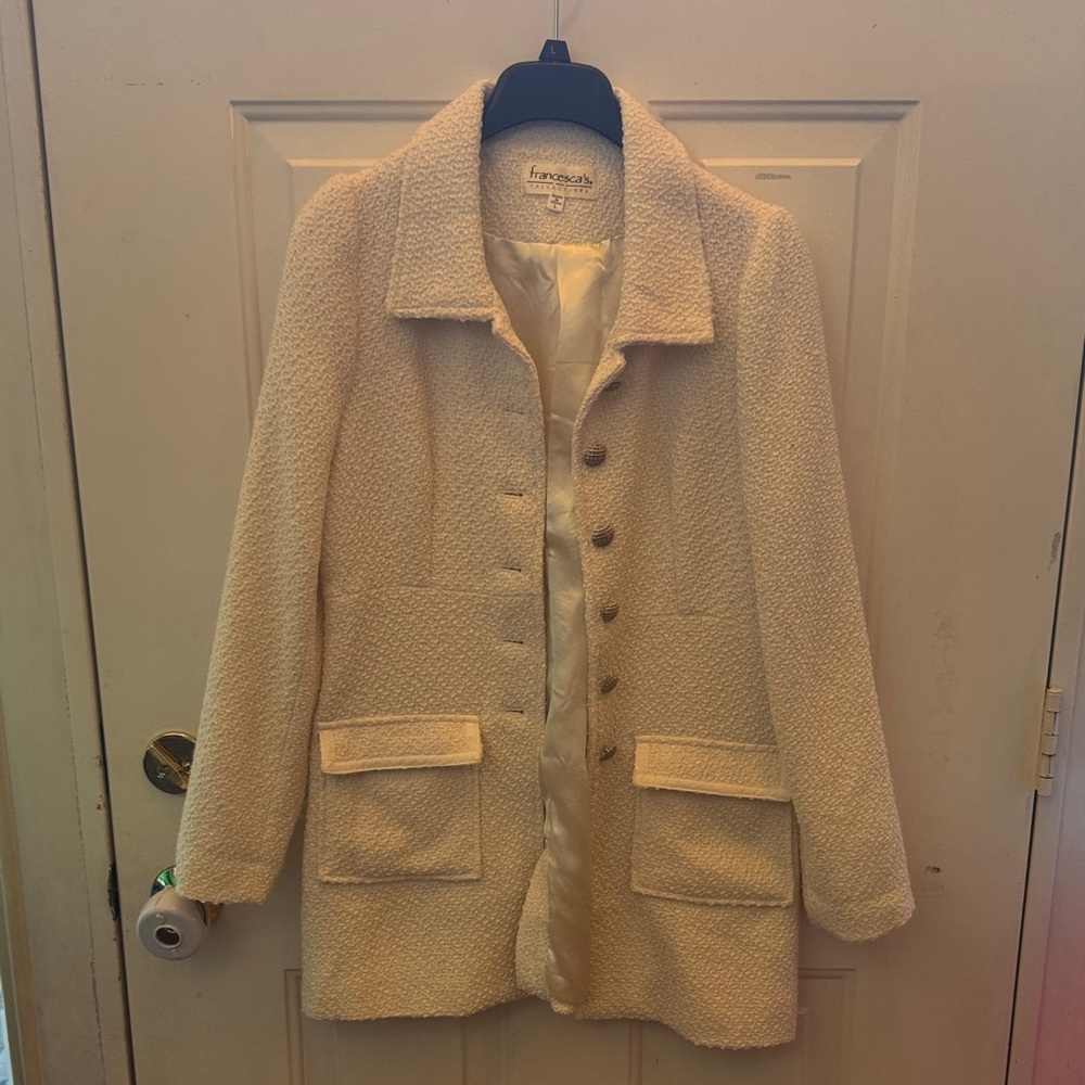 Francesca’s Cream Teddy Jacket